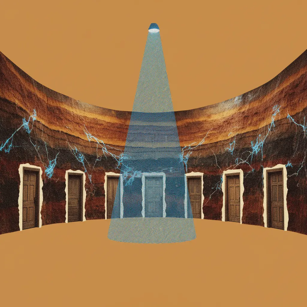 Cover illustration — geological doors