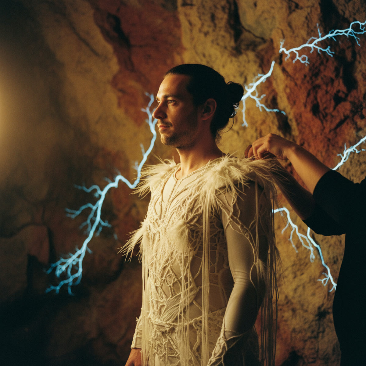 Adjusting Bluebeard's mycelium vestment